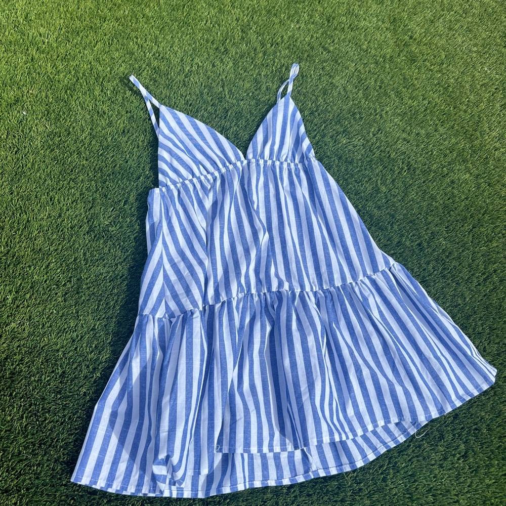 Blue Striped Dress